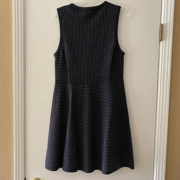 theory striped sleeveless sweater a-line dress - Picture 3 of 3